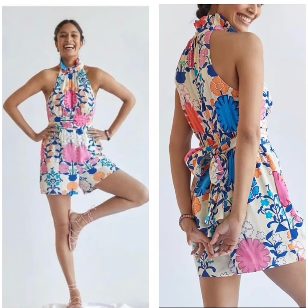 Plenty by Tracy Reese Colorful Floral Romper